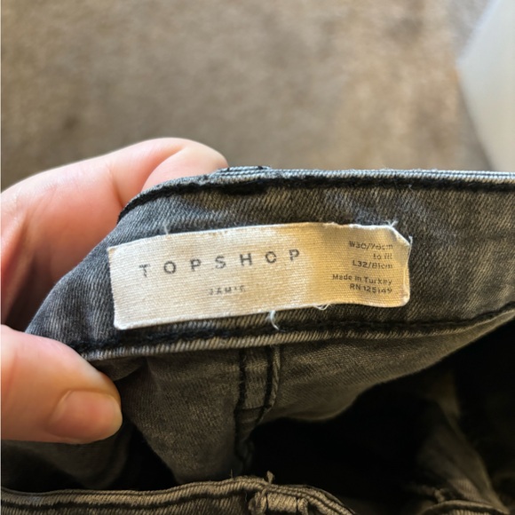 Topshop Jamie jeans light gray ripped - Picture 3 of 4